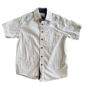 Distortion Boy's Design Short Sleeve Button-Down Shirt Size Small (8)